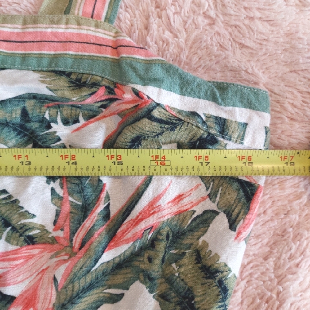 LOFT Floral Leaf Print Maxi Dress in Pink, Green, White - Picture 6 of 9